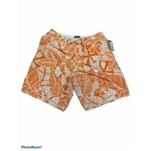 St. Johns Bay Orange Trunks Swim Pockets Mesh XL